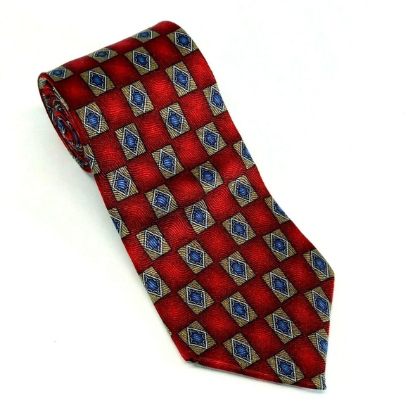 XYZ INC 100% Silk Men's Hand Made Necktie Tie - Picture 1 of 3